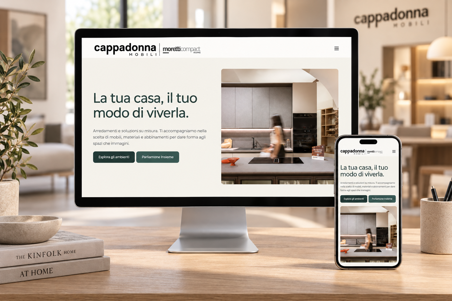 Il nuovo sito Mobili Cappadonna su desktop e smartphone, realizzato da SAKO